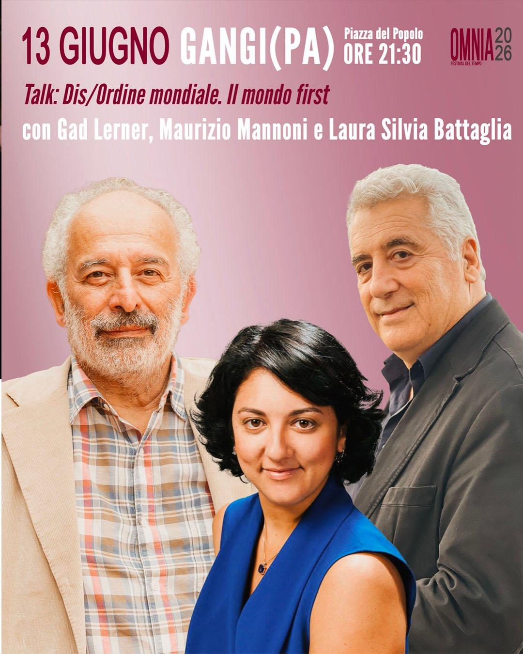 Dis/Ordine mondiale - Il mondo first con Gad Lerner, Maurizio Mannoni e Laura Silvia.