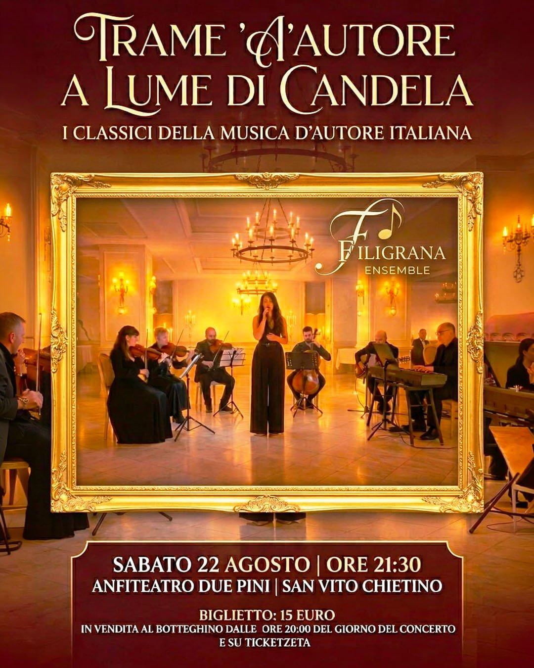 Trame d'autore a lume di candela